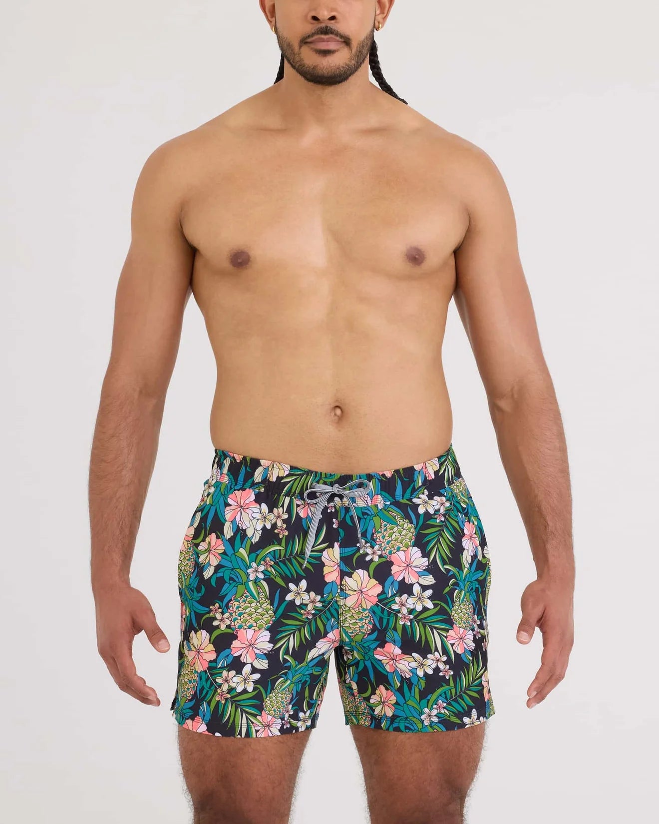 OH BUOY 2N1 VOLLEY 5" SHORT | PINEAPPLE FIELD-BLACK-Pant-SAXX-SMALL-PINEAPPLE FIELD-BLK-Coriander