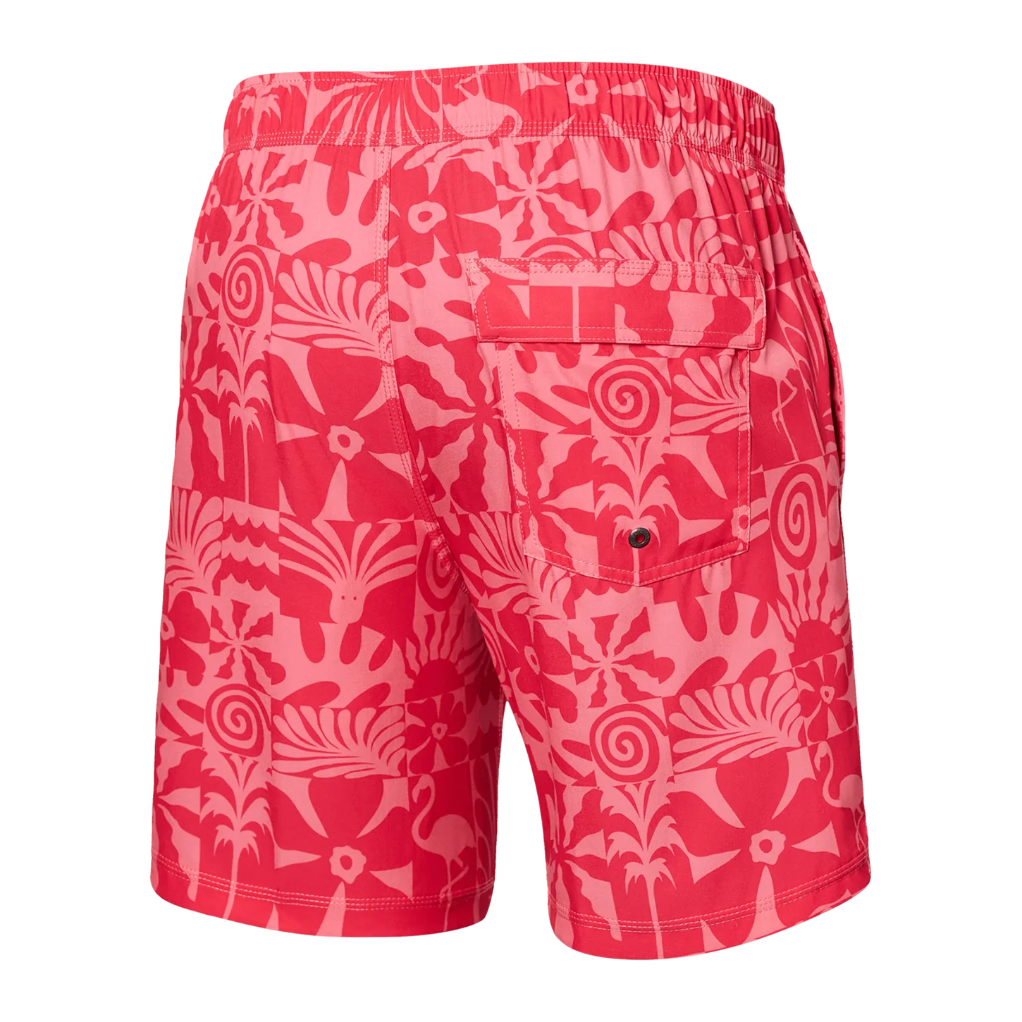 OH BUOY 2N1 VOLLEY 7" EAST COAST | HIBISCUS-Pants-SAXX-SMALL-EAST COAST HIBISCUS-Coriander