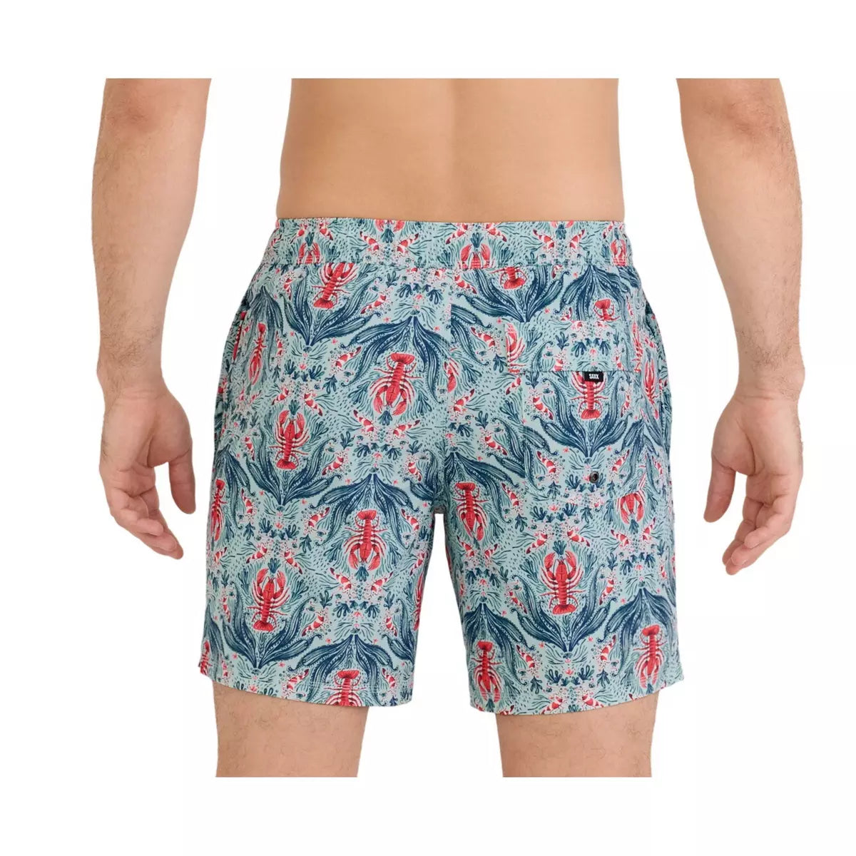 OH BUOY 2N1 VOLLEY 7" SHORTS | LOBSTER FLOURISH-MINT-Pant-SAXX-Coriander