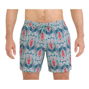 OH BUOY 2N1 VOLLEY 7" SHORTS | LOBSTER FLOURISH-MINT-Pant-SAXX-MEDIUM-LOBSTER FLOURISH-MNT-Coriander