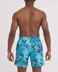 OH BUOY 2N1 VOLLEY BRIEF LINER | HIBISCUS JUNGLE-BLUE-Pant-SAXX-Coriander