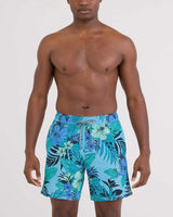 OH BUOY 2N1 VOLLEY BRIEF LINER | HIBISCUS JUNGLE-BLUE-Pant-SAXX-SMALL-HIBISCUS JUNGLE-BLUE-Coriander