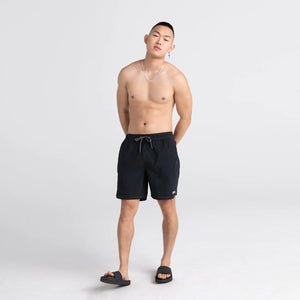 OH BUOY 2N1 VOLLEYBALL SHORTS 7" - BLACK-Pant-SAXX-Coriander