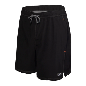 OH BUOY 2N1 VOLLEYBALL SHORTS 7" - BLACK-Pant-SAXX-SMALL-BLACK-Coriander