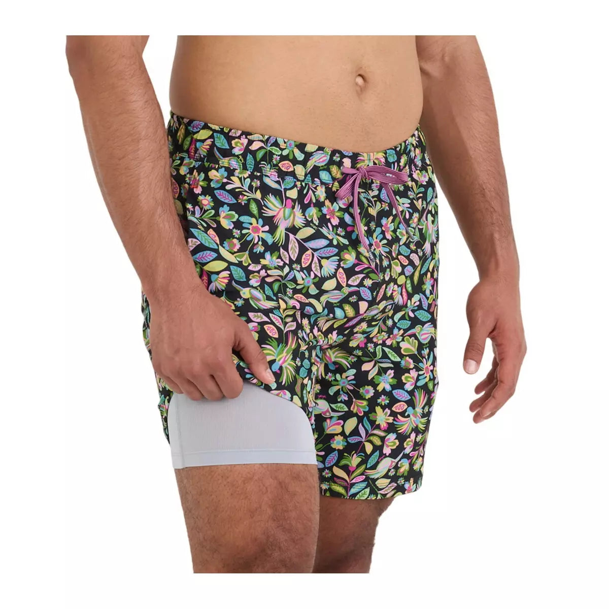 OH BUOY VOLLEY SHORTS 7" | AMATE GARDEN: BLACK-Pant-SAXX-Coriander