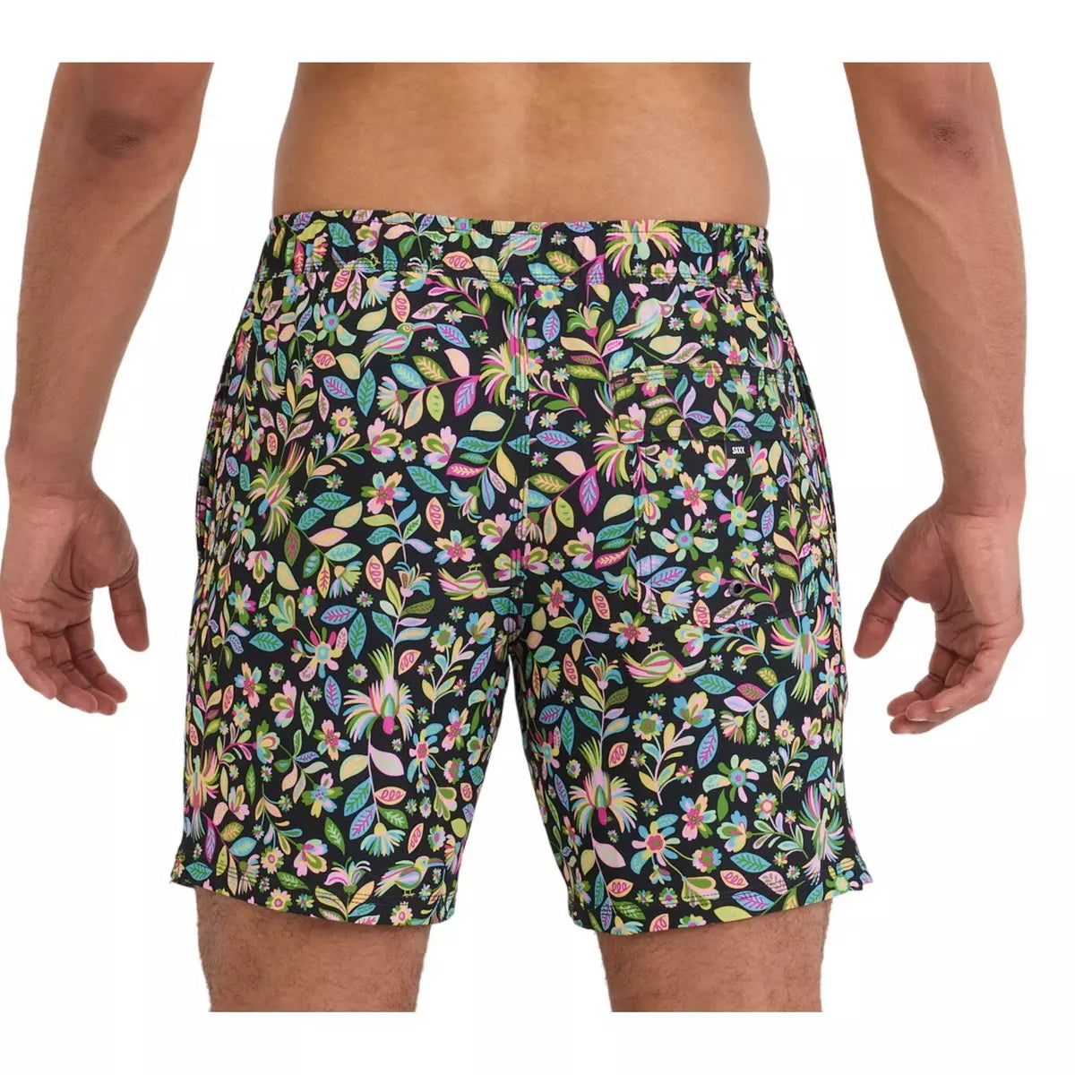 OH BUOY VOLLEY SHORTS 7" | AMATE GARDEN: BLACK-Pant-SAXX-Coriander