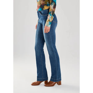 OLIVIA PINTUCK BOOTLEG-Denim-FRENCH DRESSING JEANS-Coriander