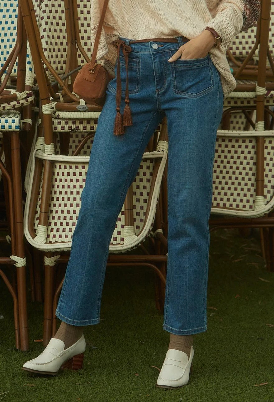 OLIVIA STRAIGHT ANKLE-Denim-FRENCH DRESSING JEANS-Coriander