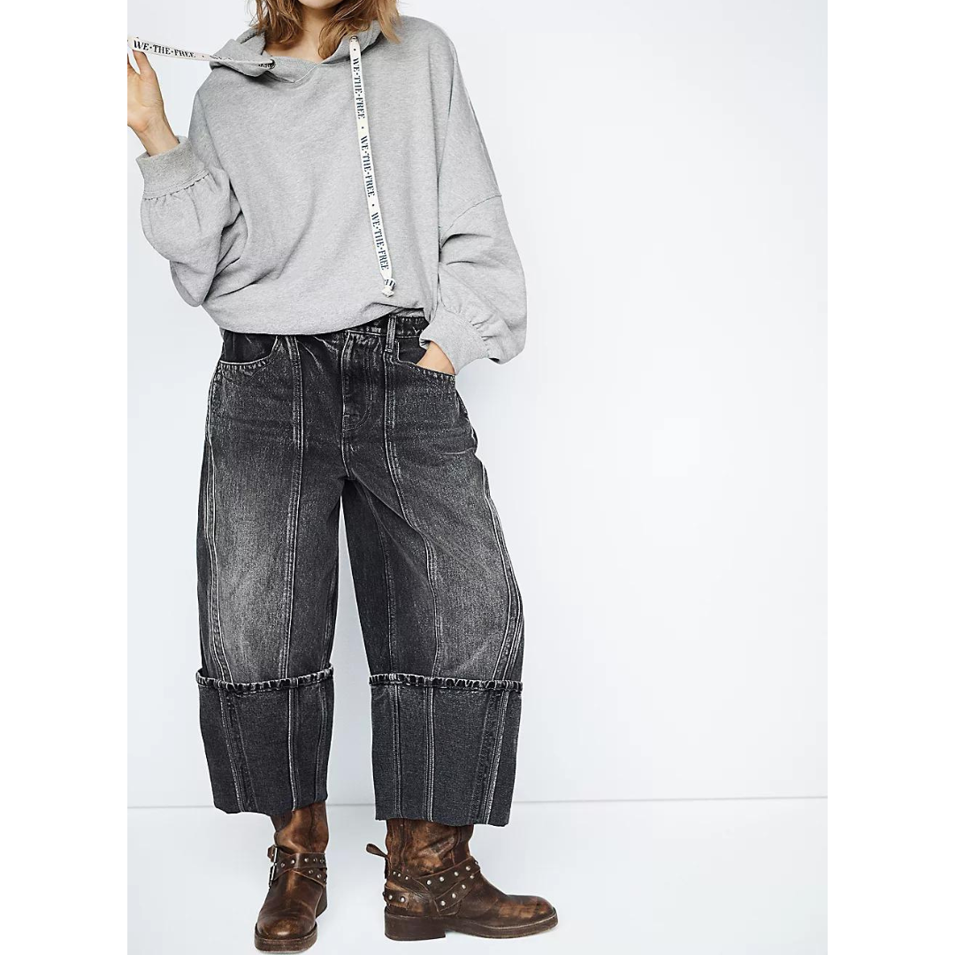 OLSEN CUFFED BARREL-Denim-FREE PEOPLE-Coriander