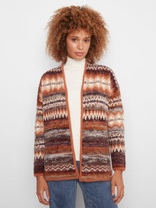OPEN CARDI | SPACE DYE: RAISIN-Jackets & Sweaters-CHARLIE B-XSMALL-RAISIN-Coriander