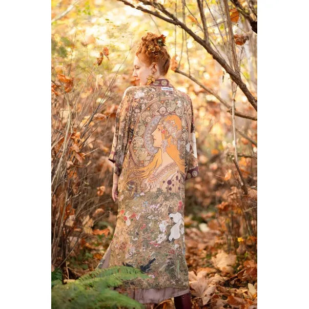 OPERA DUSTER KIMONO | DREAM WEAVER-Scarves & Wraps-MARKET OF STARS-Coriander