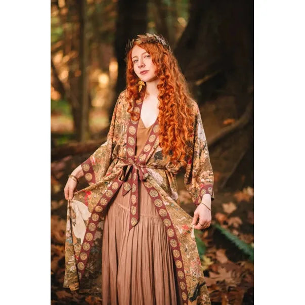OPERA DUSTER KIMONO | DREAM WEAVER-Scarves & Wraps-MARKET OF STARS-Coriander