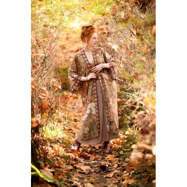 OPERA DUSTER KIMONO | DREAM WEAVER-Scarves & Wraps-MARKET OF STARS-Coriander