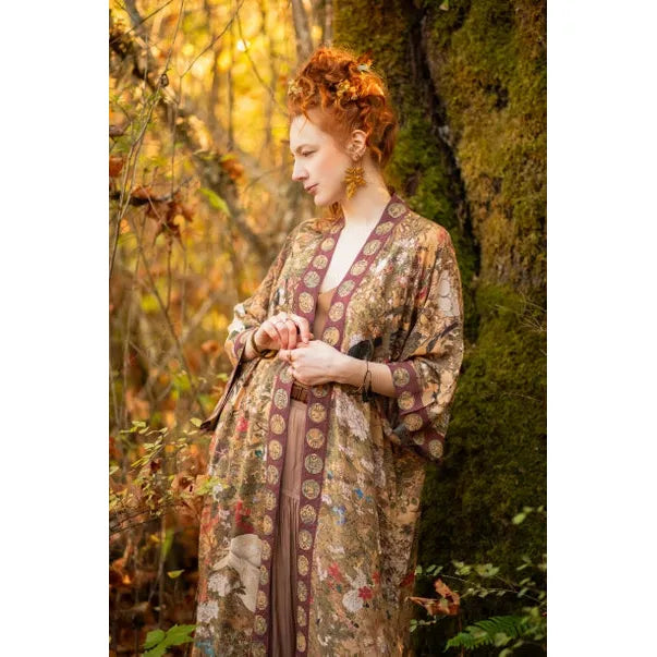 OPERA DUSTER KIMONO | DREAM WEAVER-Scarves & Wraps-MARKET OF STARS-Coriander