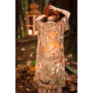 OPERA DUSTER KIMONO | DREAM WEAVER-Scarves & Wraps-MARKET OF STARS-Coriander