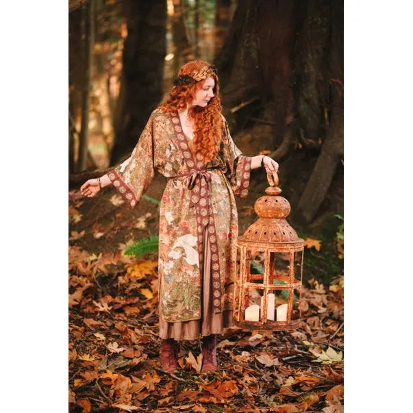 OPERA DUSTER KIMONO | DREAM WEAVER-Scarves & Wraps-MARKET OF STARS-Coriander
