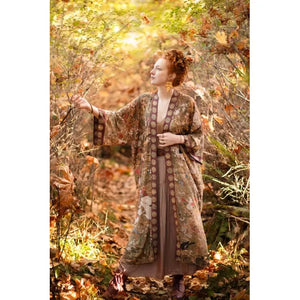 OPERA DUSTER KIMONO | DREAM WEAVER-Scarves & Wraps-MARKET OF STARS-Coriander