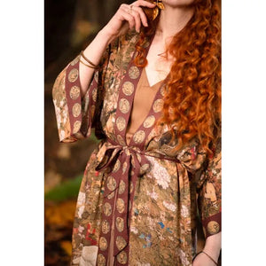 OPERA DUSTER KIMONO | DREAM WEAVER-Scarves & Wraps-MARKET OF STARS-Coriander