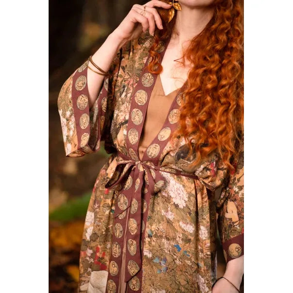 OPERA DUSTER KIMONO | DREAM WEAVER-Scarves & Wraps-MARKET OF STARS-Coriander