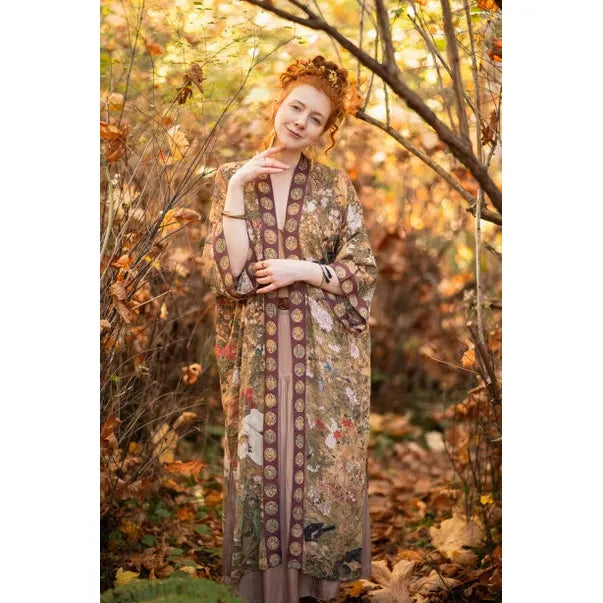 OPERA DUSTER KIMONO | DREAM WEAVER-Scarves & Wraps-MARKET OF STARS-Coriander