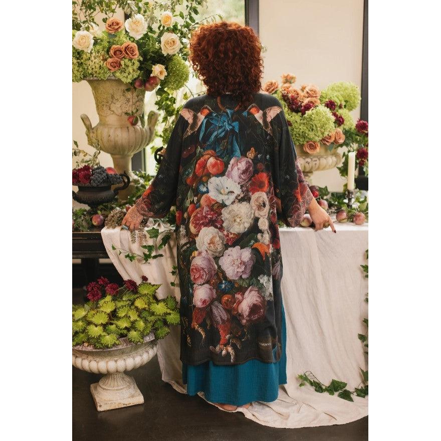 OPERA DUSTER KIMONO | FLIGHT OF FANCY HUMMINGBIRD-Kimono-MARKET OF STARS-Coriander