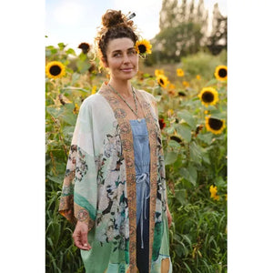 OPERA DUSTER KIMONO | I PAINT MY DREAM VAN GOGH-Scarves & Wraps-MARKET OF STARS-Coriander