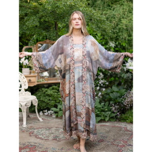 OPERA DUSTER KIMONO | IMAGINARIUM-Scarves & Wraps-MARKET OF STARS-Coriander