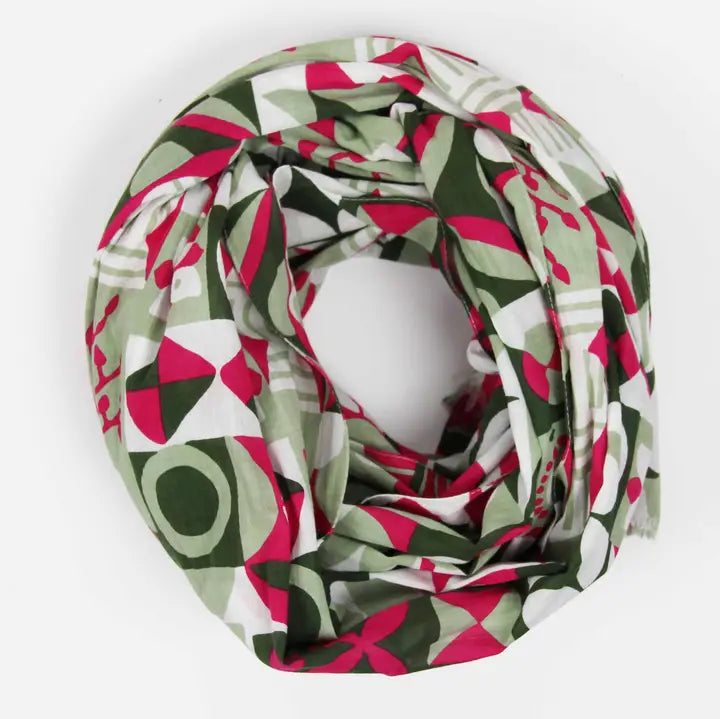 ORGANIC COTTON SCARF | BERGEN KHAKI-Scarves & Wraps-LES BELLES VAGABONDES-Coriander