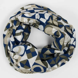 ORGANIC COTTON SCARF | BERGEN MARINE NAVY-Scarves & Wraps-LES BELLES VAGABONDES-Coriander