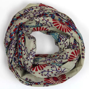 ORGANIC COTTON SCARF | RYOKO BEIGE-Scarves & Wraps-LES BELLES VAGABONDES-Coriander