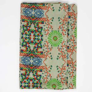 ORGANIC COTTON SCARF | RYOKO GREEN-Scarves & Wraps-LES BELLES VAGABONDES-Coriander