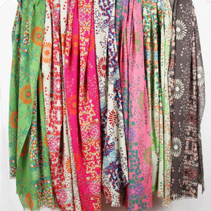 ORGANIC COTTON SCARF | RYOKO GREEN-Scarves & Wraps-LES BELLES VAGABONDES-Coriander