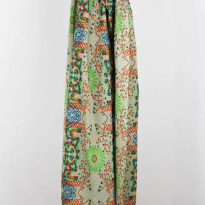 ORGANIC COTTON SCARF | RYOKO GREEN-Scarves & Wraps-LES BELLES VAGABONDES-Coriander
