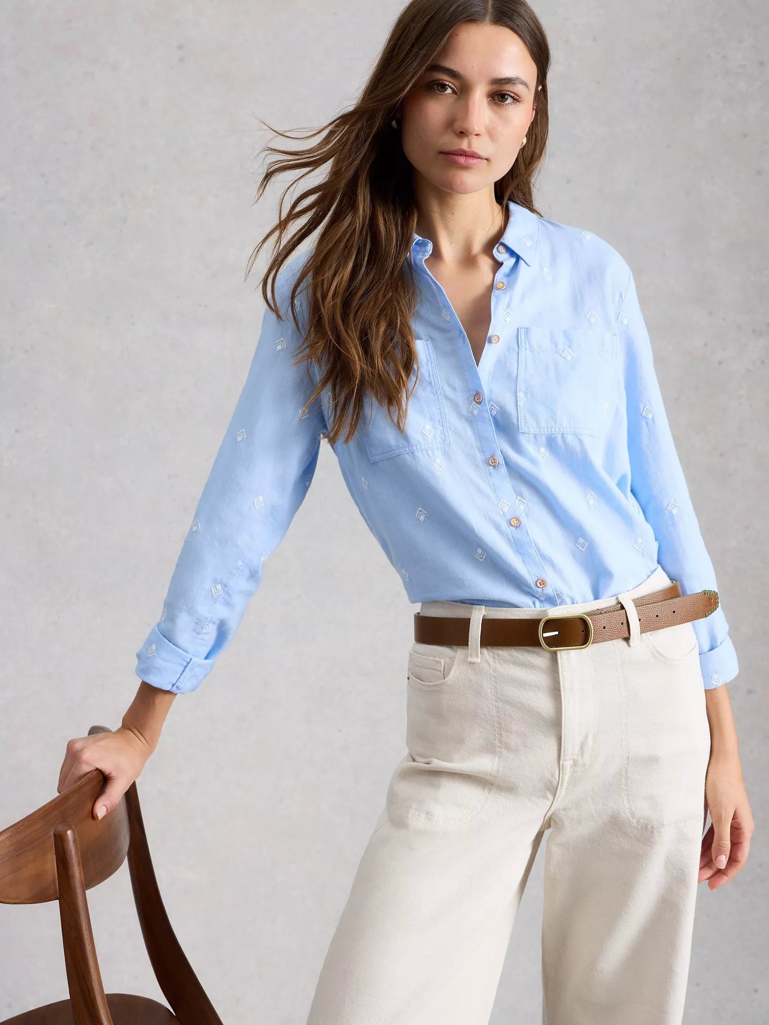 ORGANIC COTTON SHIRT | SOPHIE-Top-WHITE STUFF-Coriander
