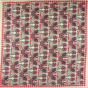 ORGANIC COTTON SQUARE SCARF | HAWAI RED-Scarves & Wraps-LES BELLES VAGABONDES-Coriander