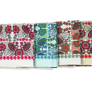 ORGANIC COTTON SQUARE SCARF | HAWAI RED-Scarves & Wraps-LES BELLES VAGABONDES-Coriander
