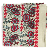 ORGANIC COTTON SQUARE SCARF | HAWAI RED-Scarves & Wraps-LES BELLES VAGABONDES-Coriander