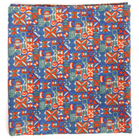 ORGANIC COTTON SQUARE SCARF | MALMO ORANGE-Scarves & Wraps-LES BELLES VAGABONDES-Coriander