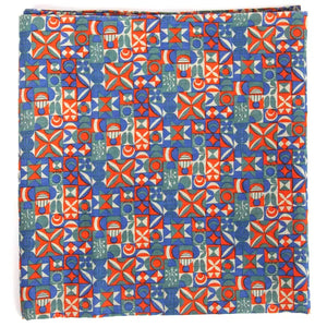 ORGANIC COTTON SQUARE SCARF | MALMO ORANGE-Scarves & Wraps-LES BELLES VAGABONDES-Coriander