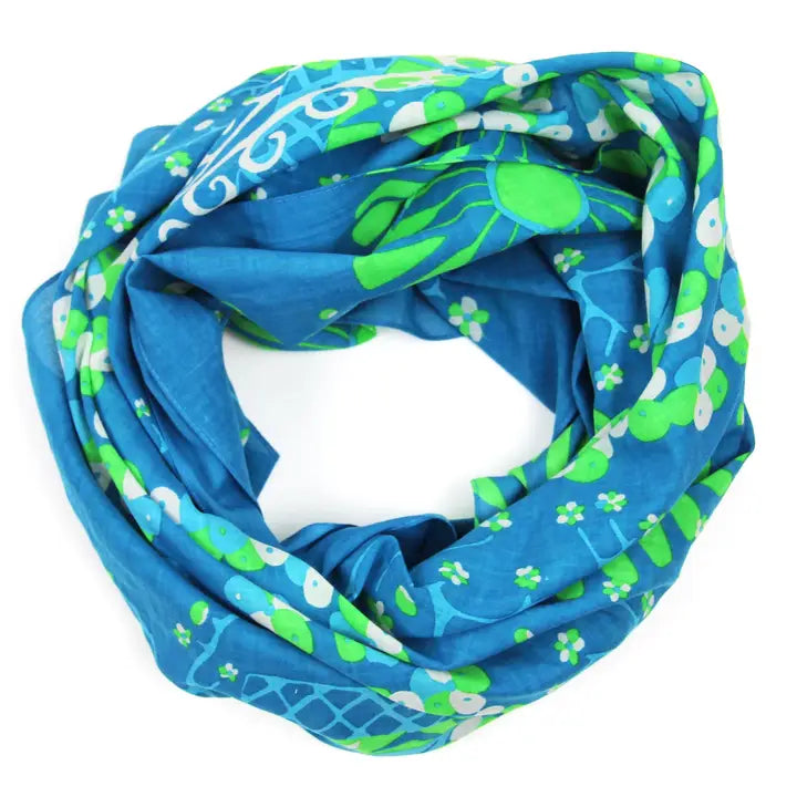 ORGANIC COTTON SQUARE SCARF | MARIKO MARINE-Scarves & Wraps-LES BELLES VAGABONDES-Coriander