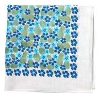 ORGANIC COTTON SQUARE SCARF | ONDINE BLUE-Scarves & Wraps-LES BELLES VAGABONDES-Coriander
