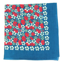 ORGANIC COTTON SQUARE SCARF | ONDINE BRICK-Scarves & Wraps-LES BELLES VAGABONDES-Coriander