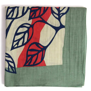 ORGANIC COTTON SQUARE SCARF | PALENQUE CORAL-Scarves & Wraps-LES BELLES VAGABONDES-Coriander