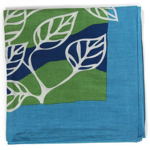 ORGANIC COTTON SQUARE SCARF | PALENQUE GREEN-Scarves & Wraps-LES BELLES VAGABONDES-Coriander