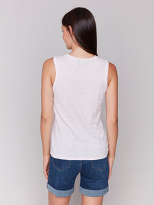 ORGANIC COTTON TANK W/ HEART CUT OUT-Tops-CHARLIE B-Coriander