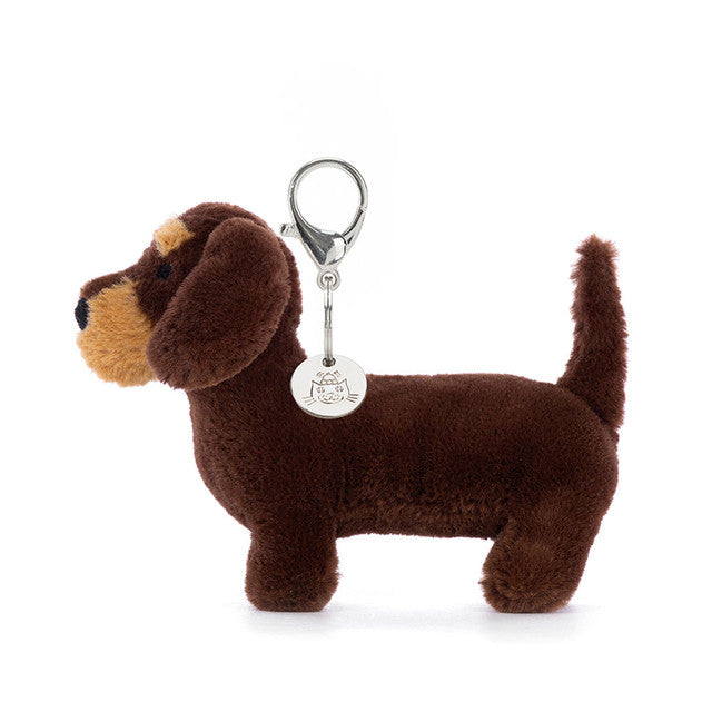 OTTO SAUSAGE DOG BAG CHARM-Stuffies-JELLYCAT-Coriander