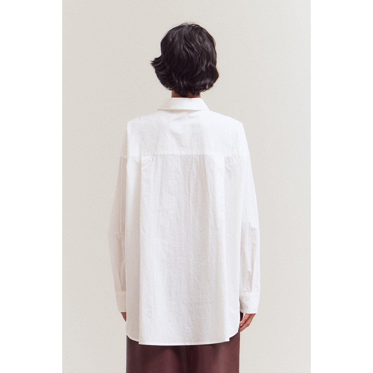 OVERSIZED BLOUSE | OFF WHITE-Tops-GRADE AND GATHER-Coriander