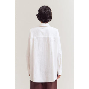 OVERSIZED BLOUSE | OFF WHITE-Tops-GRADE AND GATHER-Coriander