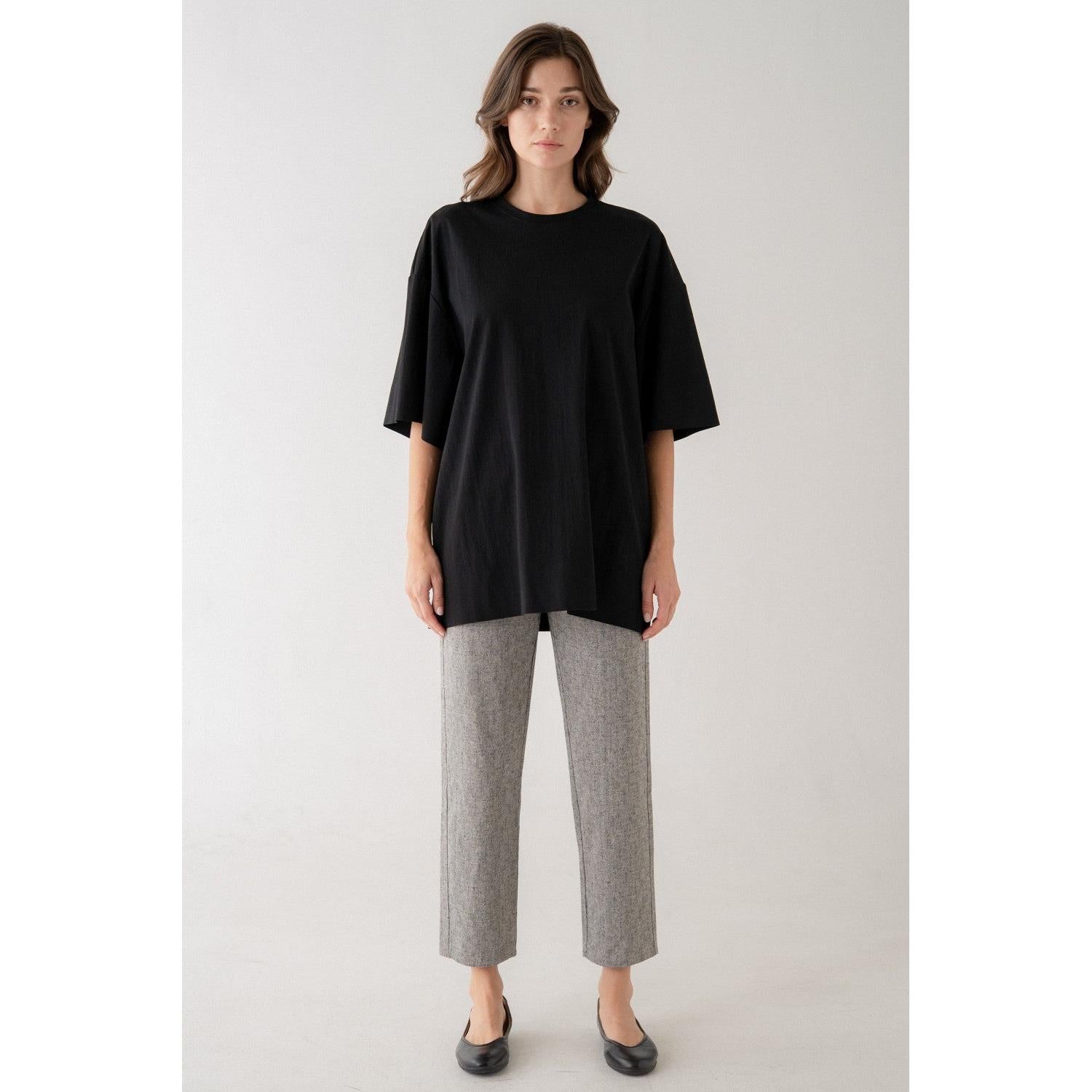 OVERSIZED TOP | SOFT STRUCTURE-Tops-ELLE GREY-Coriander