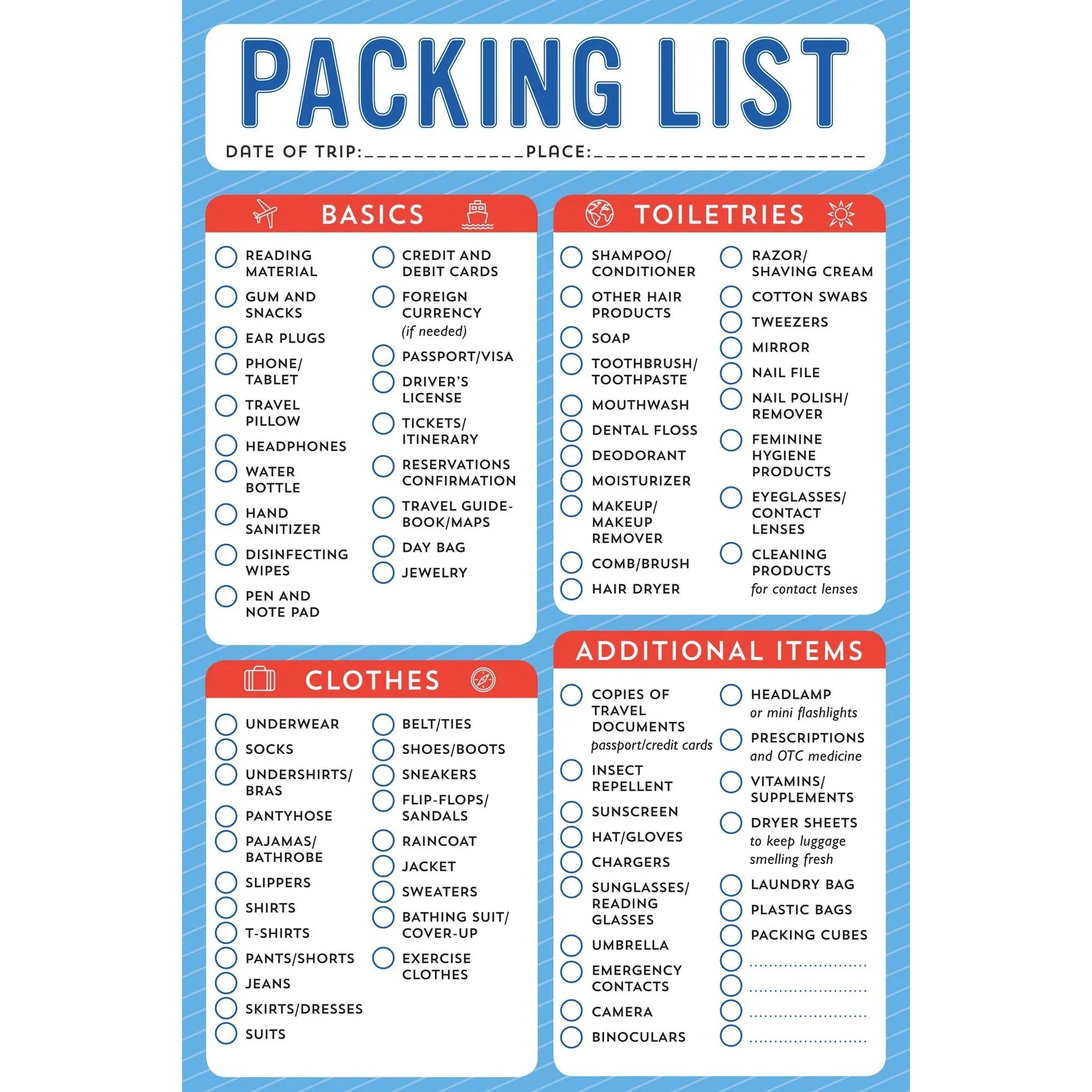 PACKING LIST NOTE PAD-Books & Stationery-PETER PAUPER PRESS-Coriander